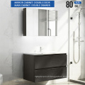 Modern Bathroom Solid Wood Wall Mounted Washbasin Cabinet Design